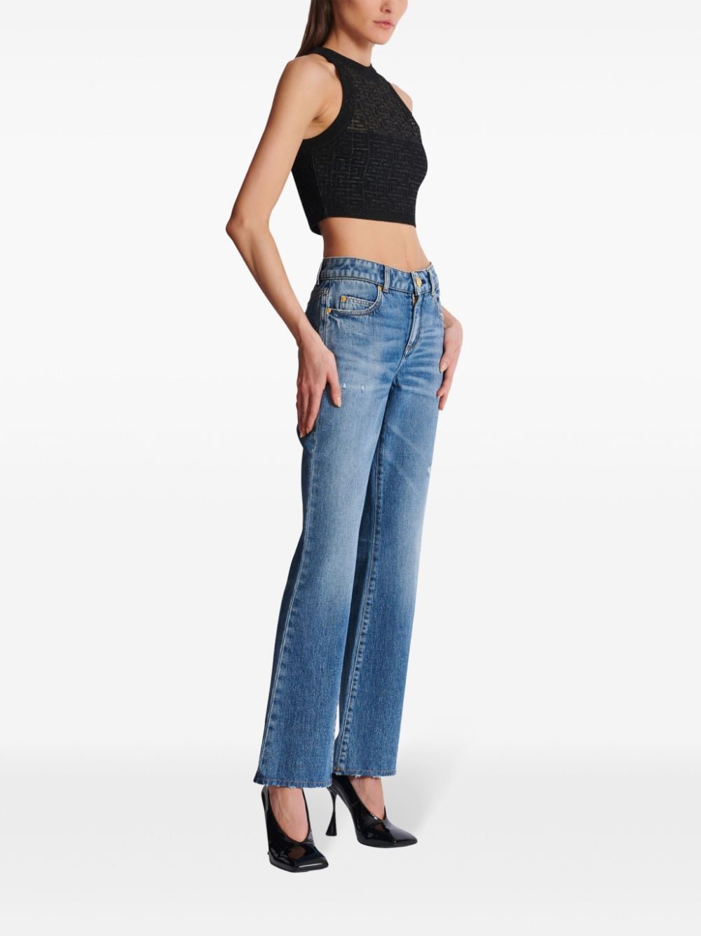 Balmain Balmain PB Labyrinth knit top