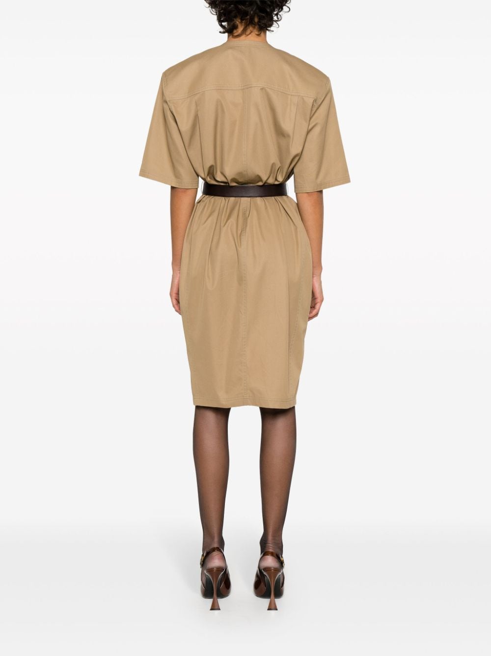 Saint Laurent Saint Laurent Cotton twill midi dress