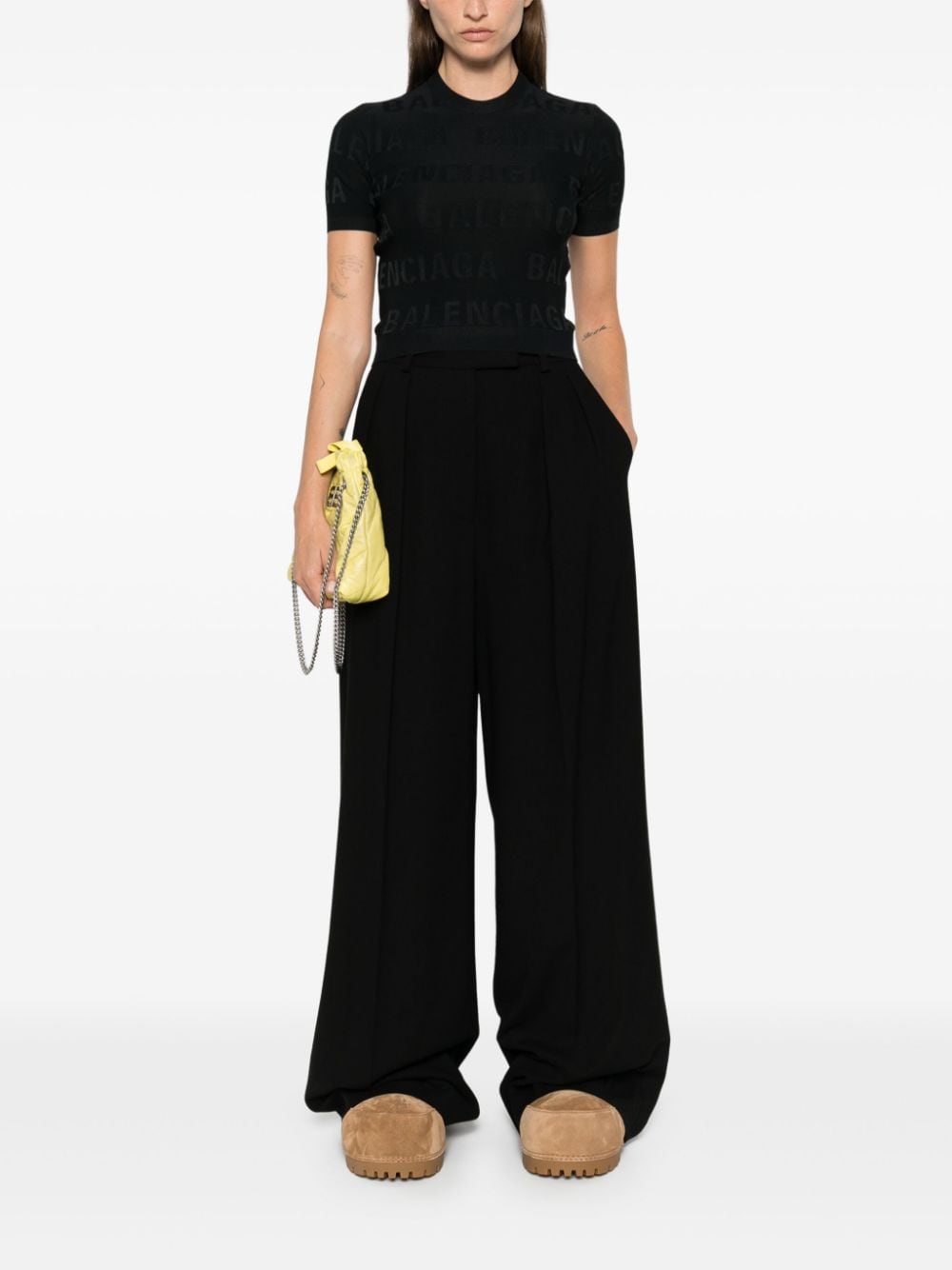 Balenciaga Balenciaga jacquard logo crop top