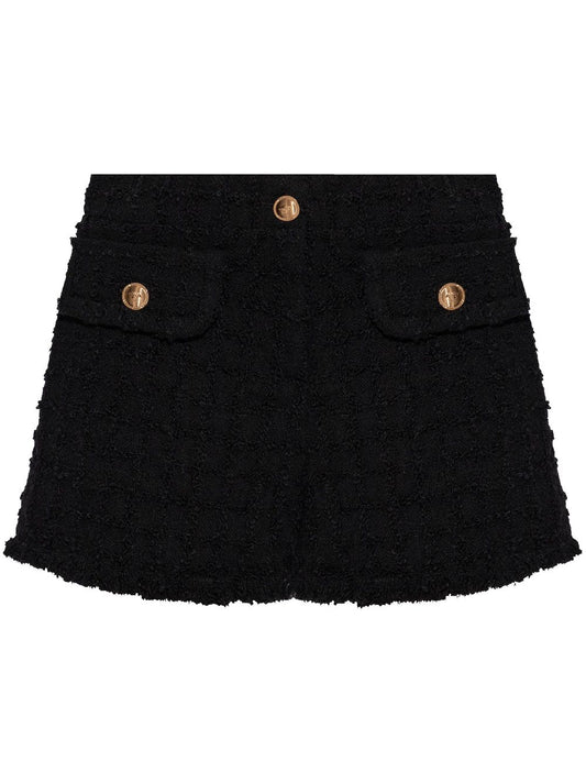 Versace Versace Heritage tweed mini shorts