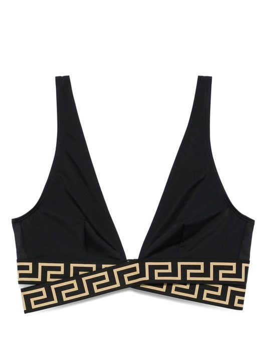 Versace Versace greca print bikini top