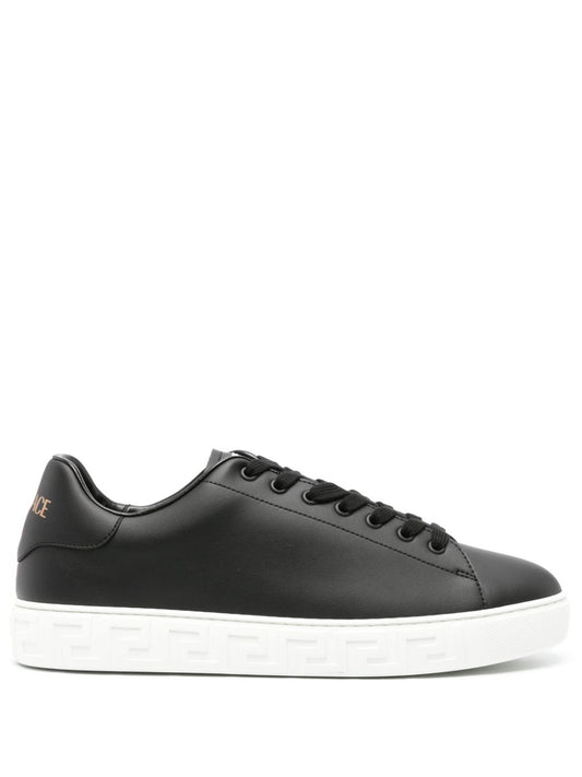 Versace Versace greca faux leather sneakers