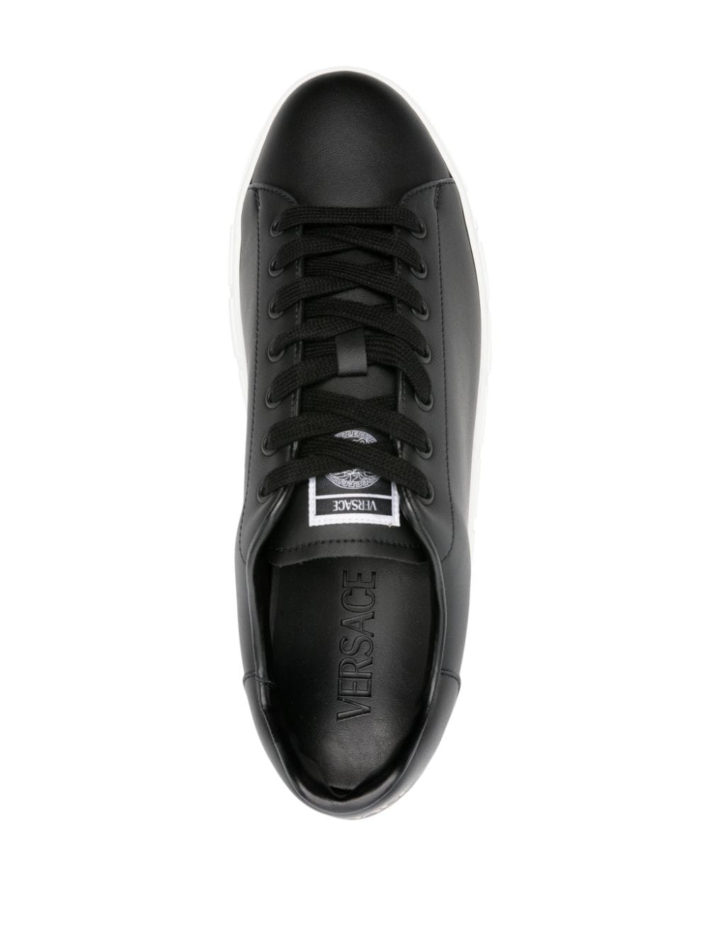 Versace Versace greca faux leather sneakers