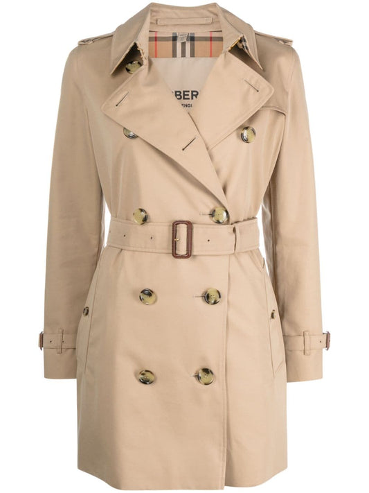 Burberry Burberry Short Kensington Heritage cotton trench coat