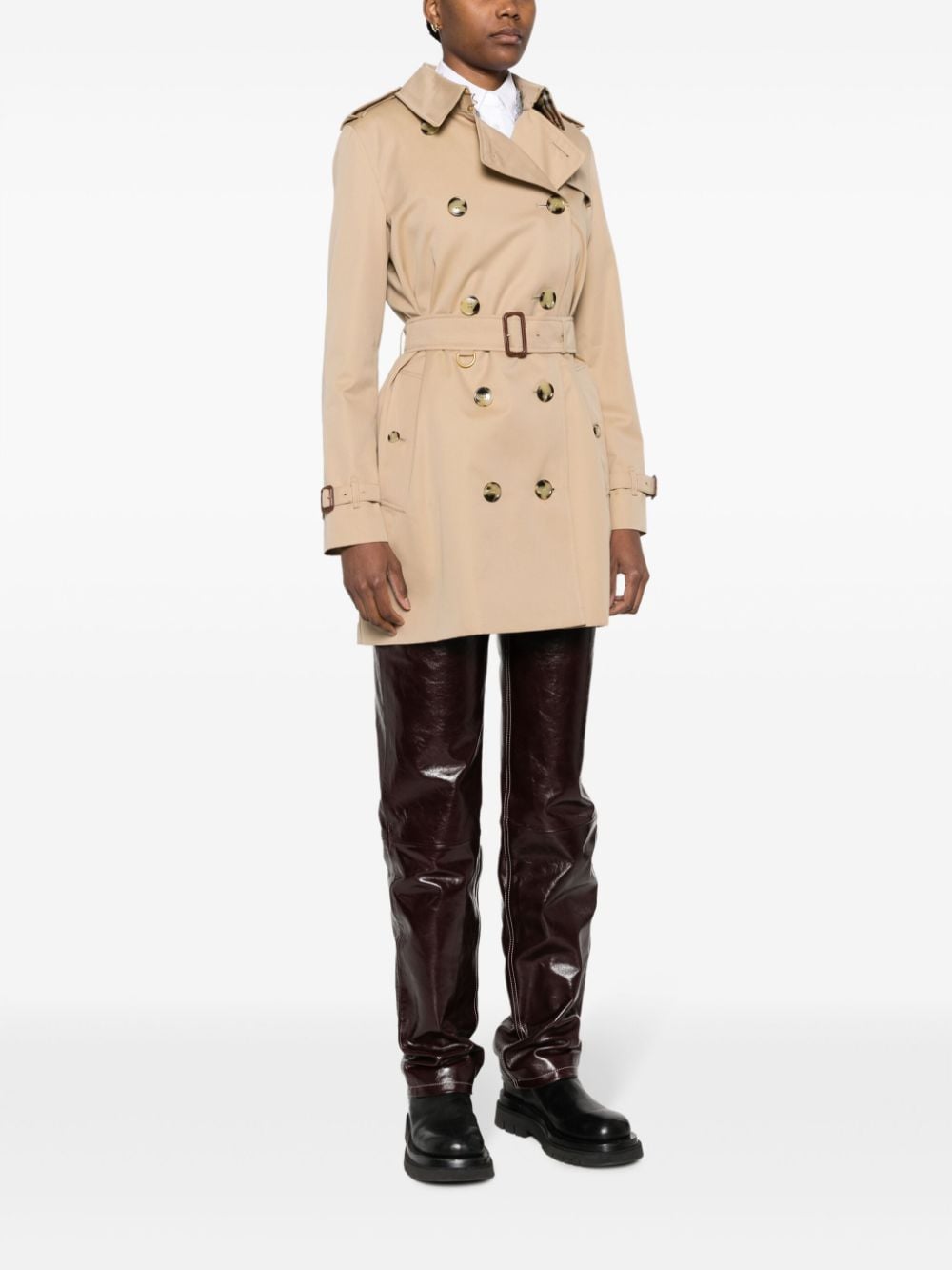 Burberry Burberry Short Kensington Heritage cotton trench coat