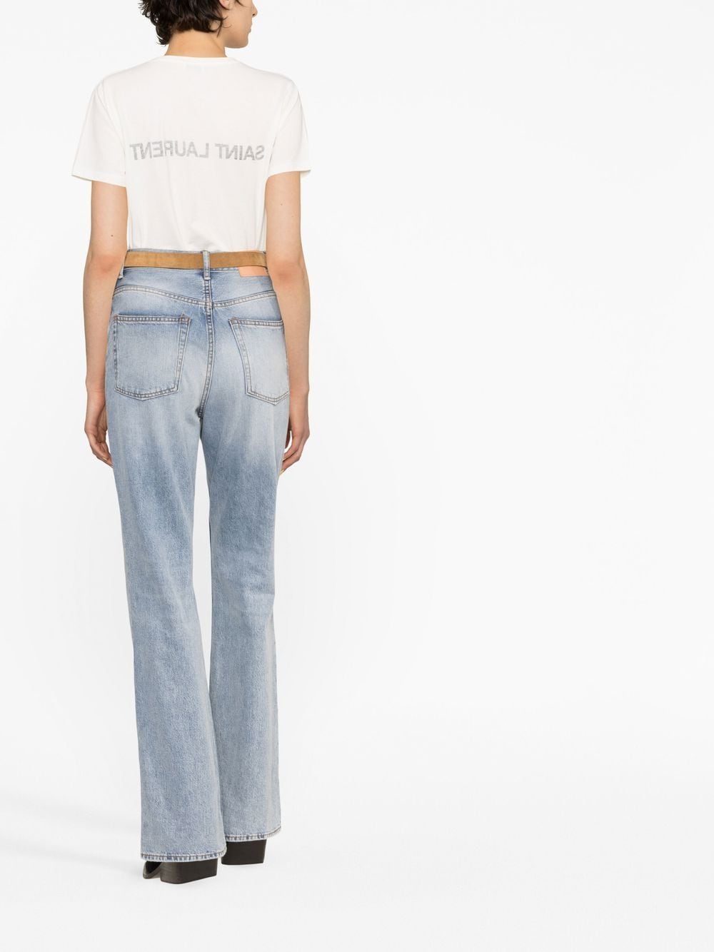 Saint Laurent Saint Laurent Reverse Logo Print T-shirt