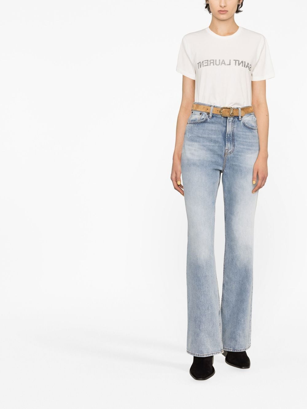 Saint Laurent Saint Laurent Reverse Logo Print T-shirt