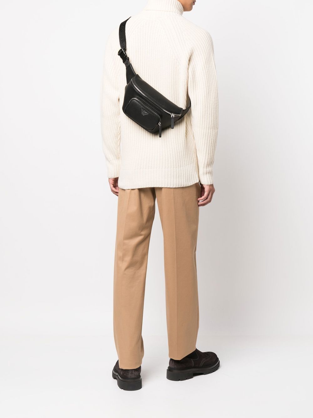 Emporio Armani Emporio Armani leather logo-plaque belt bag