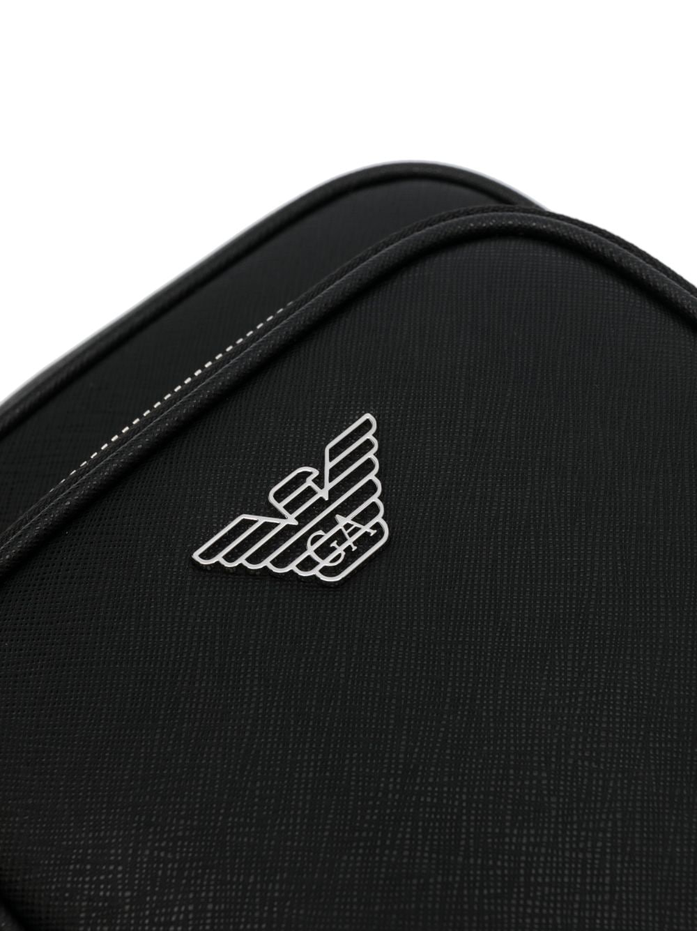 Emporio Armani Emporio Armani logo-plaque Leather messenger bag