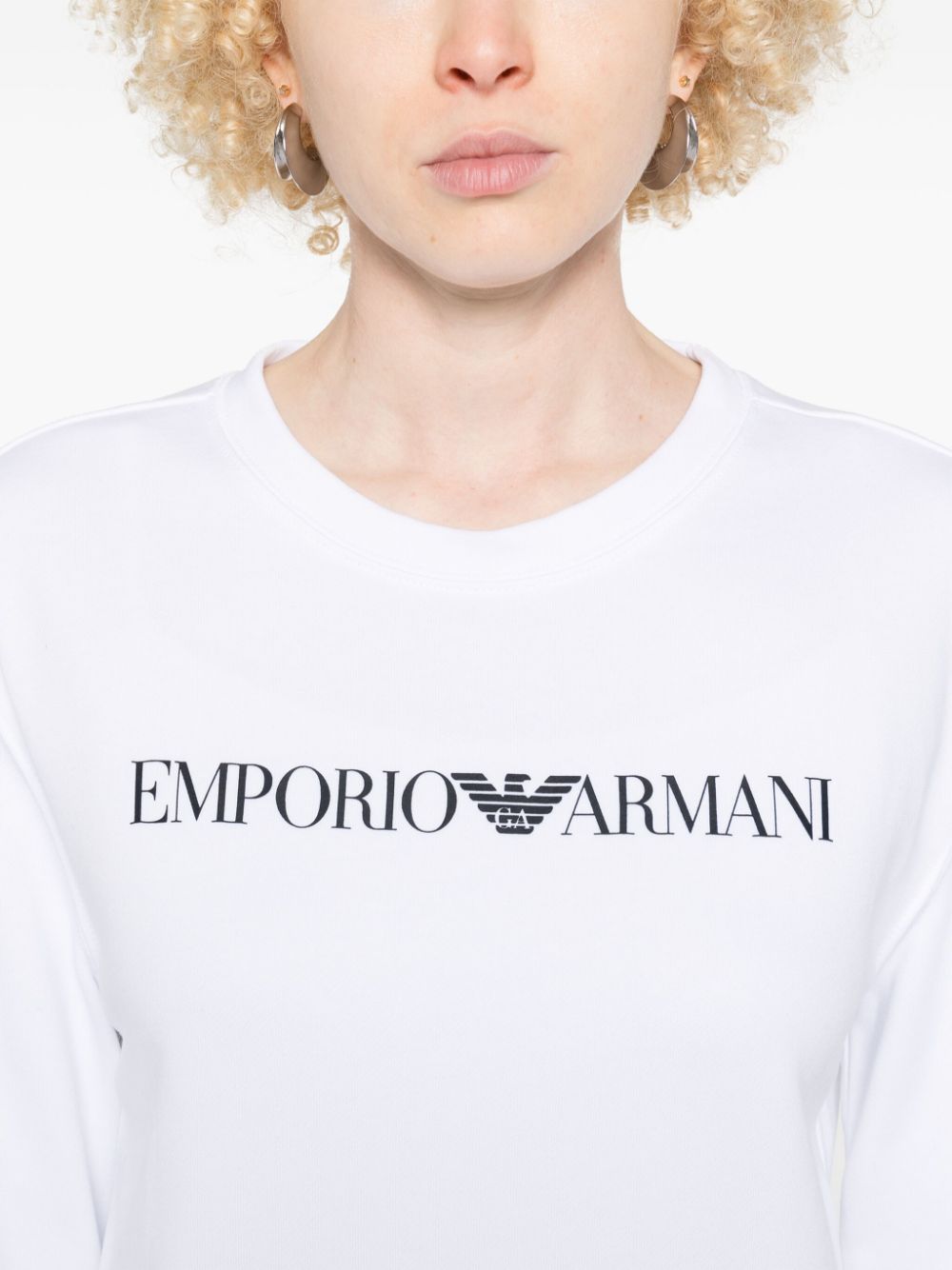 Emporio Armani Emporio Armani logo-print organic-cotton Sweatshirt