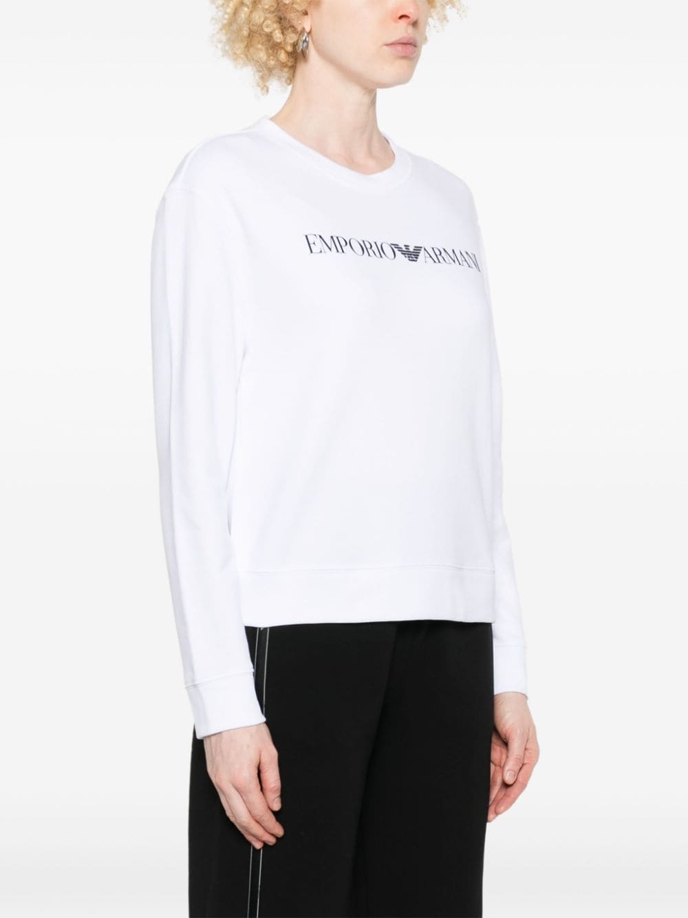 Emporio Armani Emporio Armani logo-print organic-cotton Sweatshirt