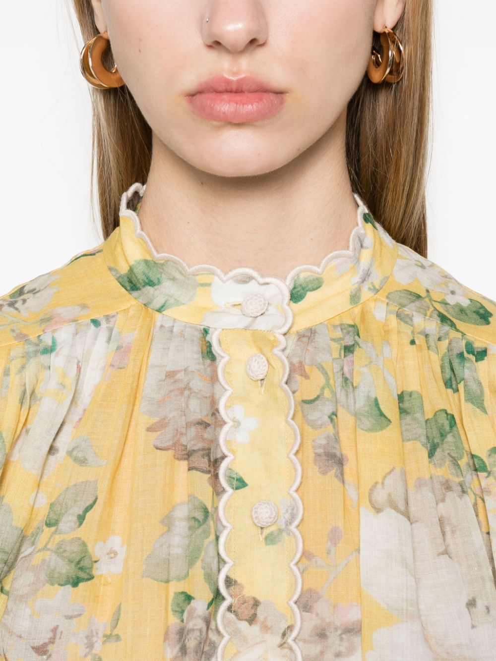 Zimmermann Zimmermann Acacia Scalloped Shirt