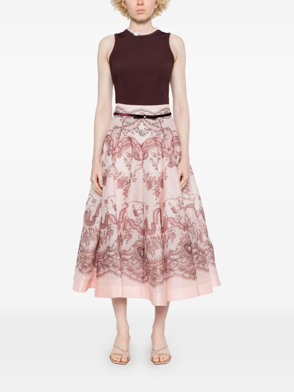 Zimmermann Zimmermann Crush midi skirt