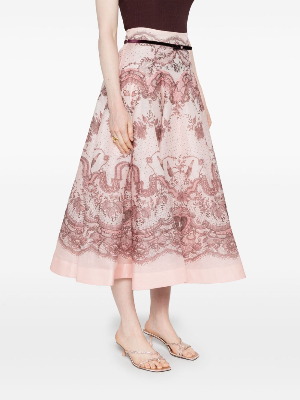 Zimmermann Zimmermann Crush midi skirt