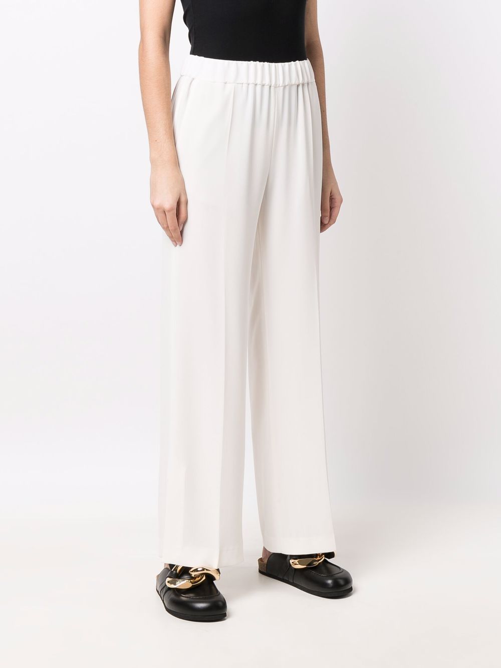 Alberto Biani Alberto Biani White Cady Elasticated Trousers