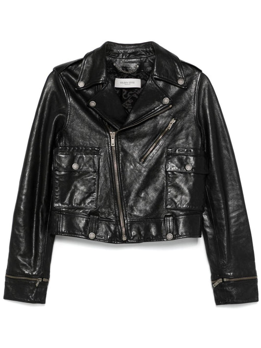 Golden Goose Golden Goose leather jacket with shiny effect