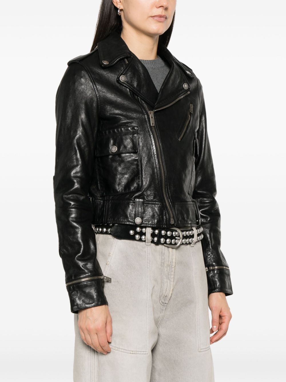 Golden Goose Golden Goose leather jacket with shiny effect