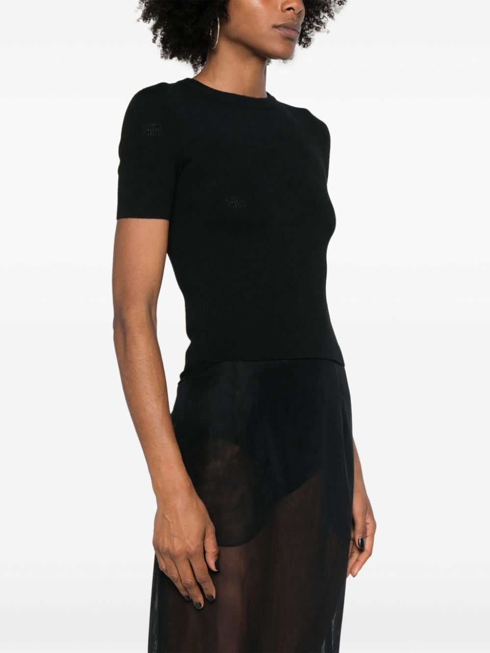 Balenciaga Balenciaga Perforated BB T-shirt