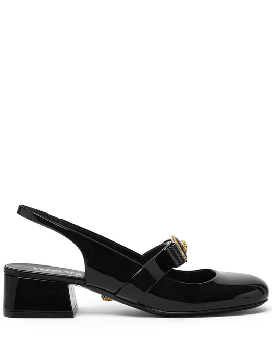 Versace Versace Gianni Ribbon Patent Slingback Pumps 35 mm