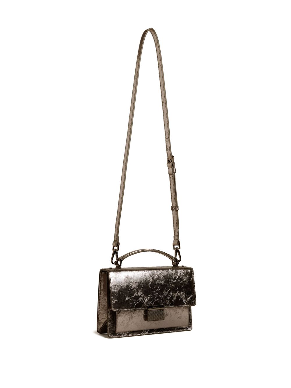 Golden Goose Golden Goose Venezia Bag in anthracite grey laminated leather with black details