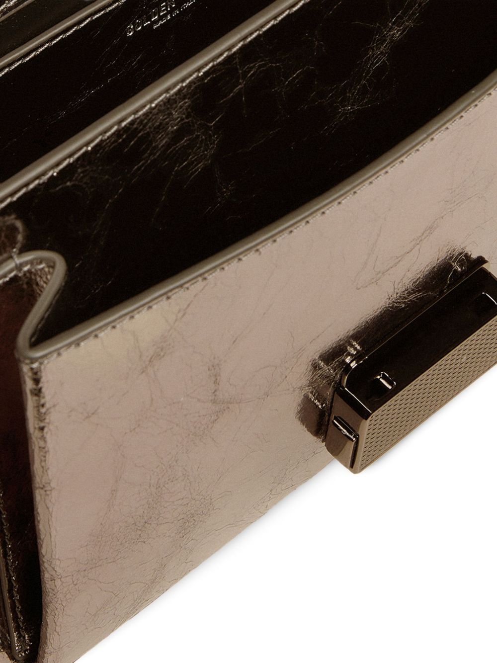 Golden Goose Golden Goose Venezia Bag in anthracite grey laminated leather with black details