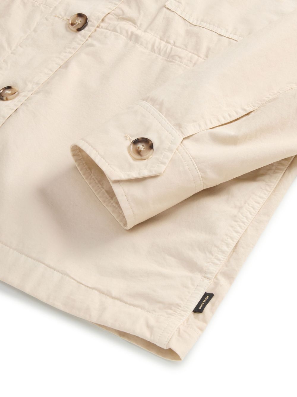 Woolrich Woolrich Garment-Dyed Pure Cotton Overshirt beige