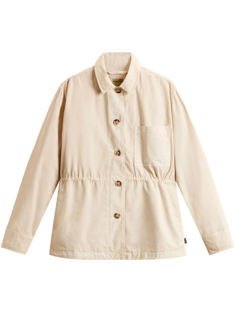 Woolrich Woolrich Garment-Dyed Pure Cotton Overshirt beige