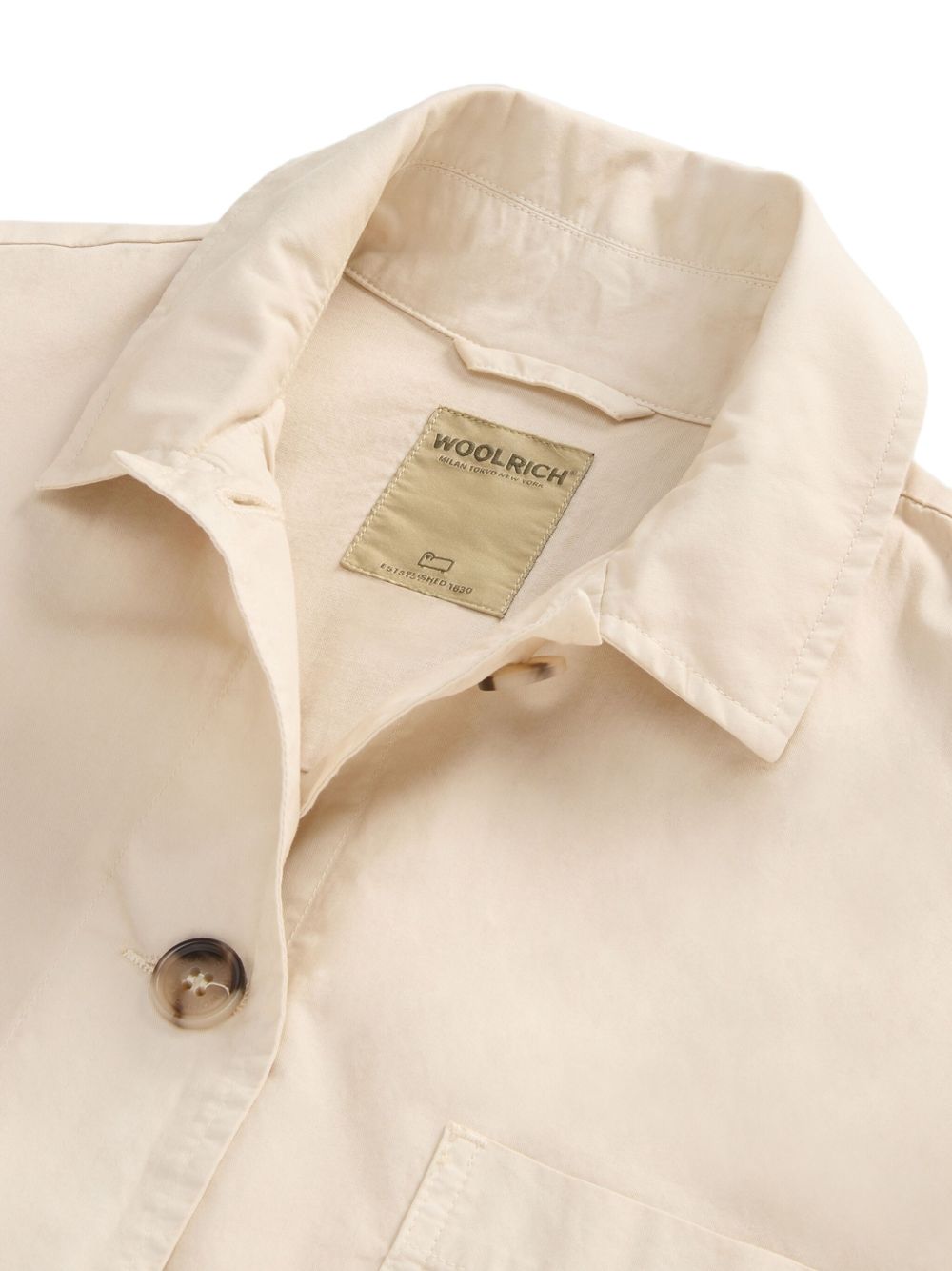 Woolrich Woolrich Garment-Dyed Pure Cotton Overshirt beige