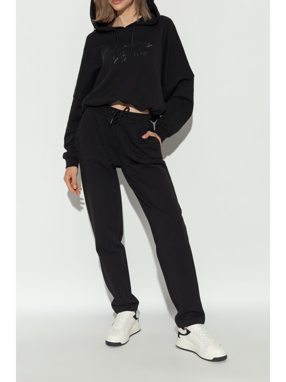 EMPORIO ARMANI EXCLUSIVE EMPORIO ARMANI EXCLUSIVE Emporio Armani Leather sneakers with suede details and eagle plaque