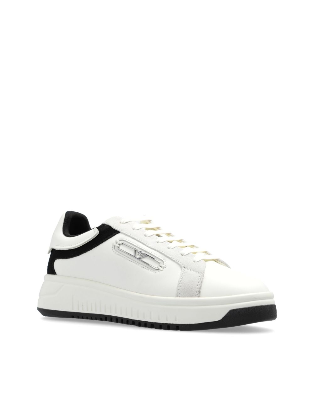 EMPORIO ARMANI EXCLUSIVE EMPORIO ARMANI EXCLUSIVE Emporio Armani Leather sneakers with suede details and eagle plaque