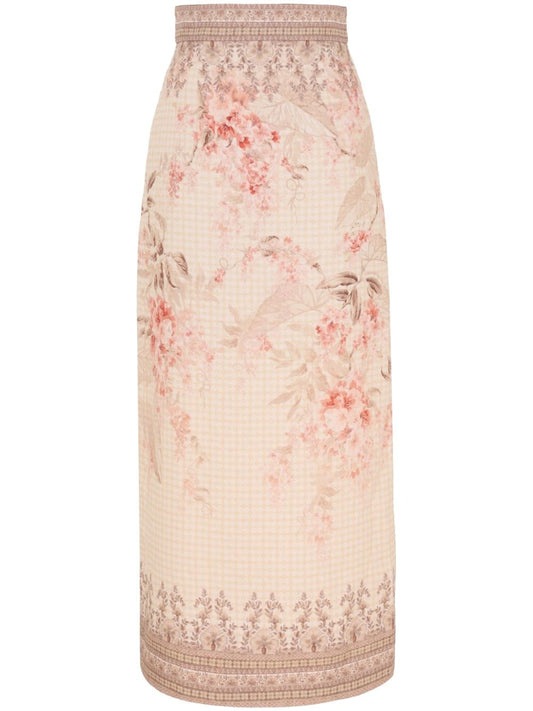 Zimmermann Zimmermann Illuminate Pencil Midi Skirt