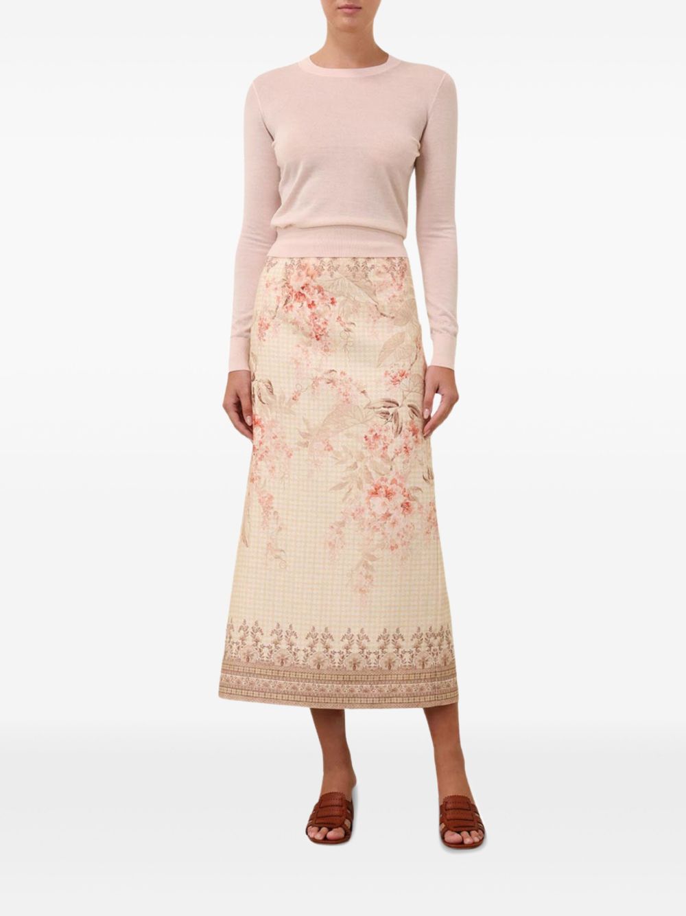 Zimmermann Zimmermann Illuminate Pencil Midi Skirt