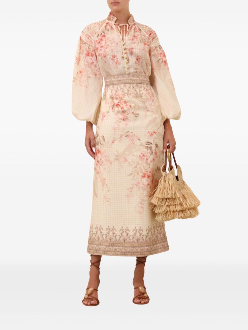 Zimmermann Zimmermann Illuminate Pencil Midi Skirt