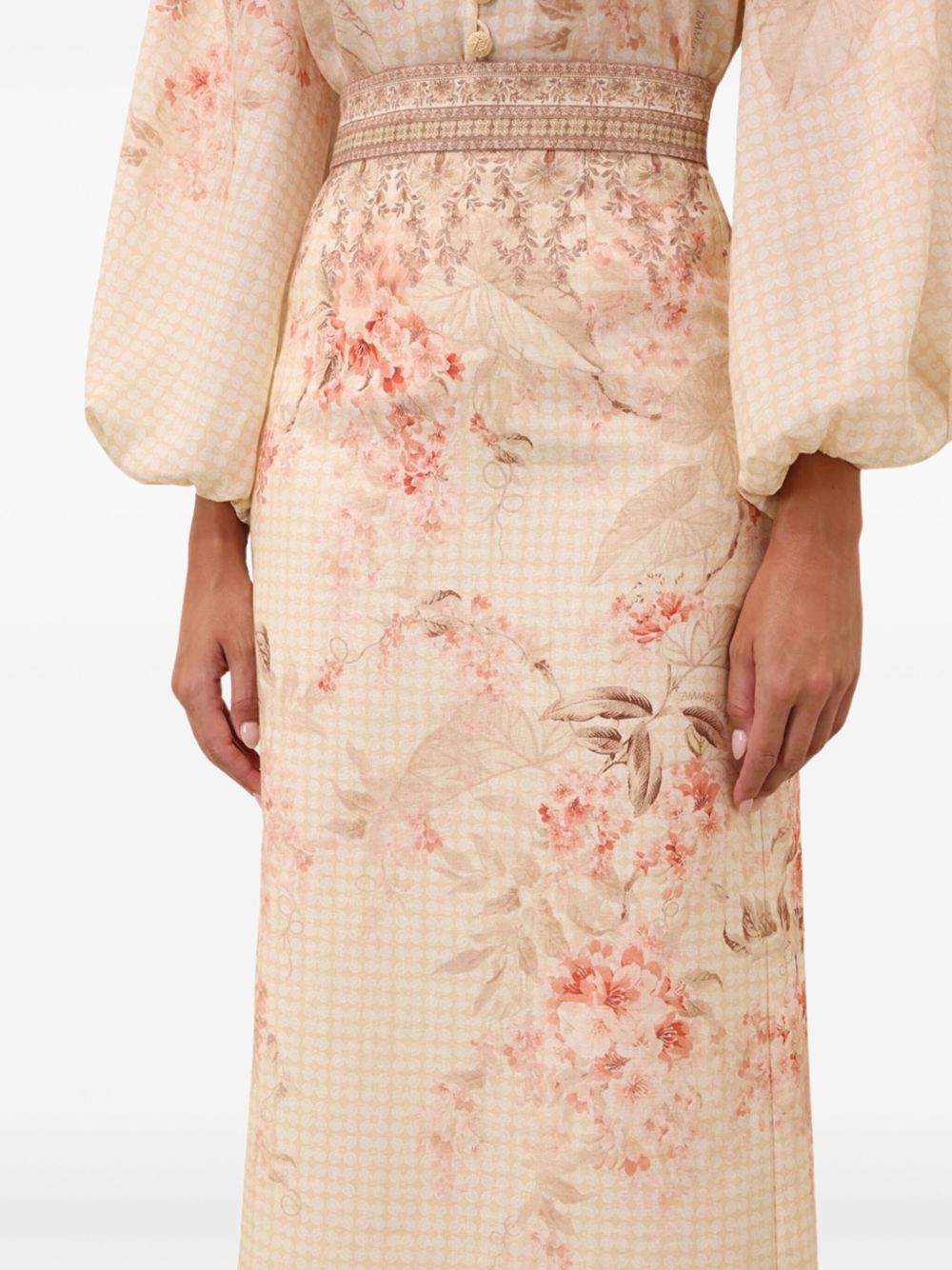 Zimmermann Zimmermann Illuminate Pencil Midi Skirt