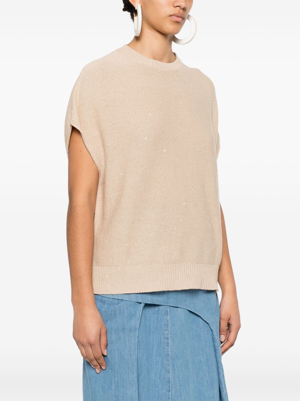Fabiana Filippi Fabiana Filippi Crewneck sweater with linen blend
