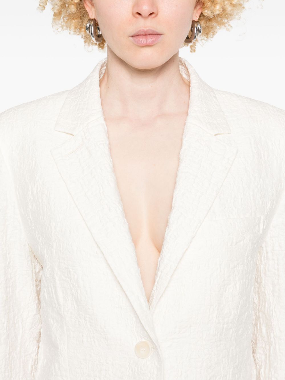 Harris Wharf London Harris Wharf London crinkled shoulder-pads blazer