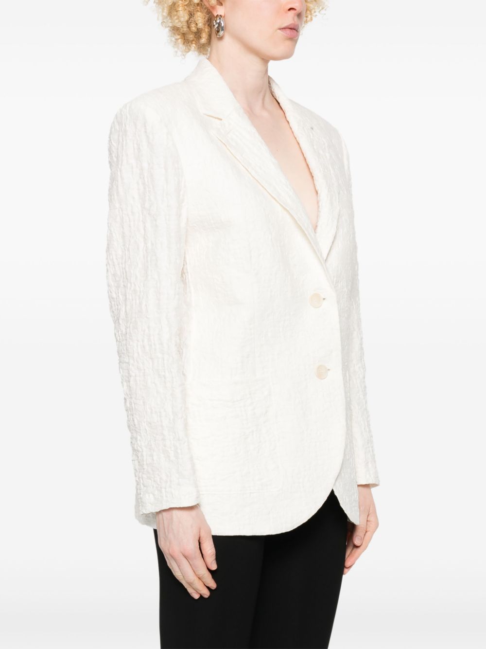 Harris Wharf London Harris Wharf London crinkled shoulder-pads blazer