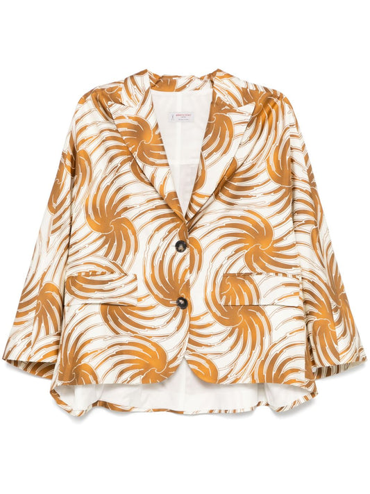 Alberto Biani Alberto Biani graphic-print blazer