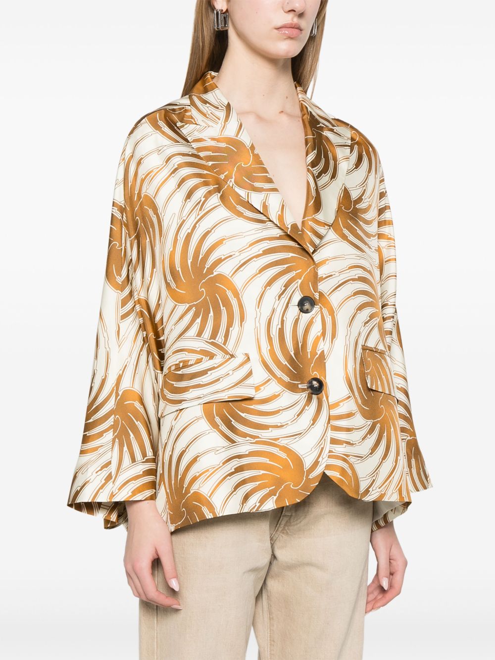 Alberto Biani Alberto Biani graphic-print blazer