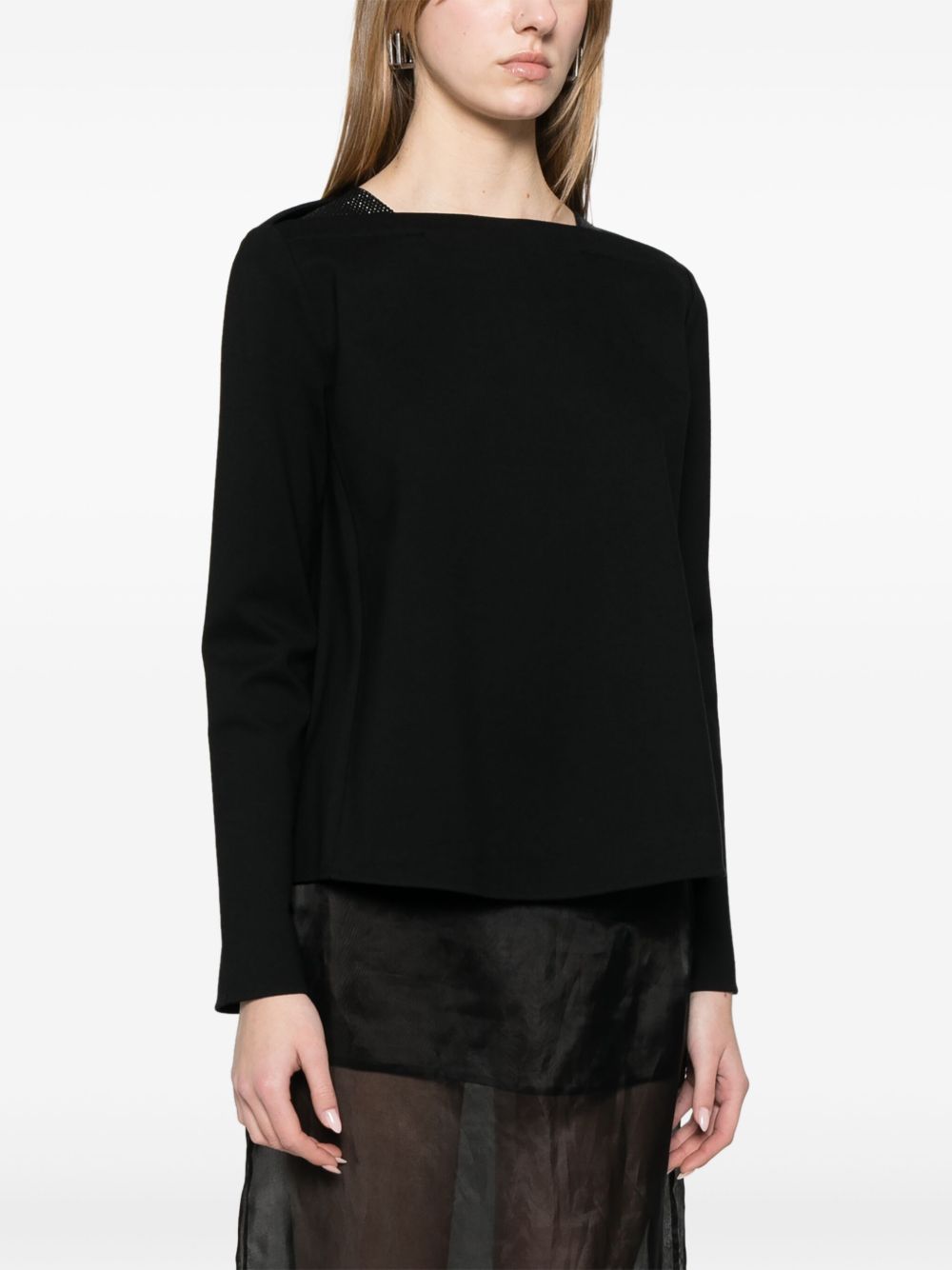 Emporio Armani Emporio Armani crystal-embellished sweatshirt