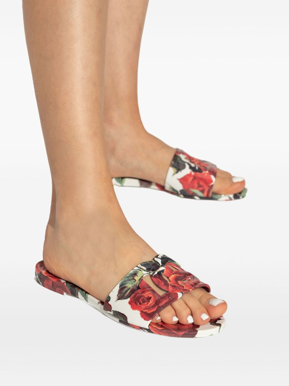 Dolce & Gabbana Dolce & Gabbana floral-print slides