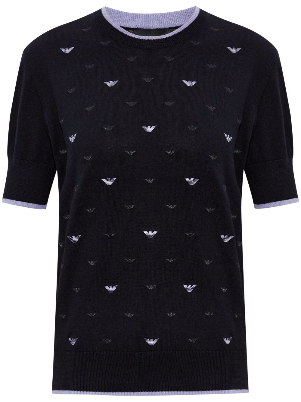Emporio Armani Emporio Armani Jumper with all-over micro eagle embroidery