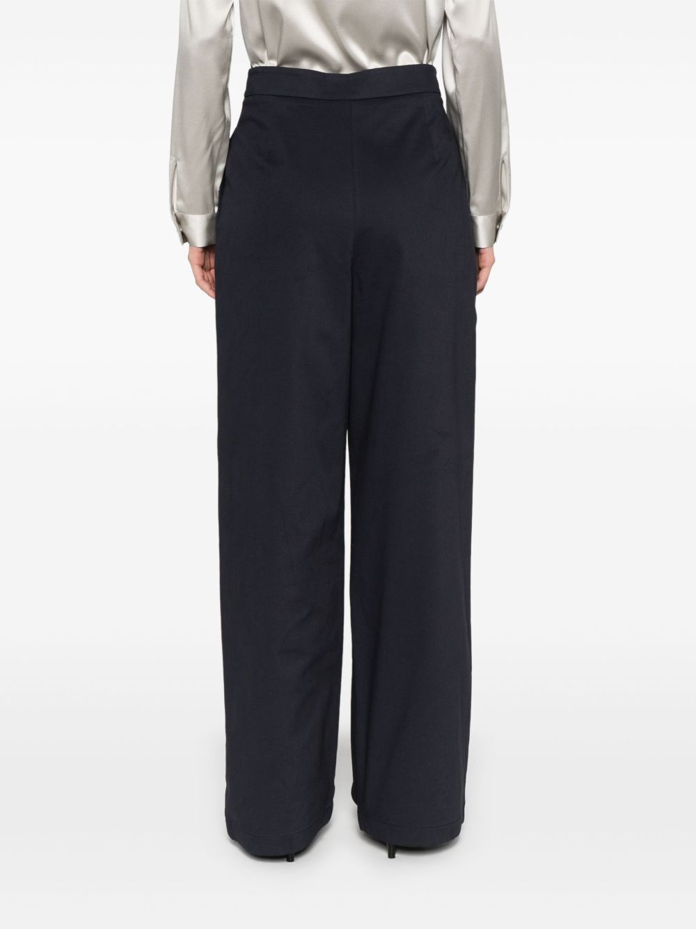 Emporio Armani Emporio Armani Cotton Wide Leg Trousers