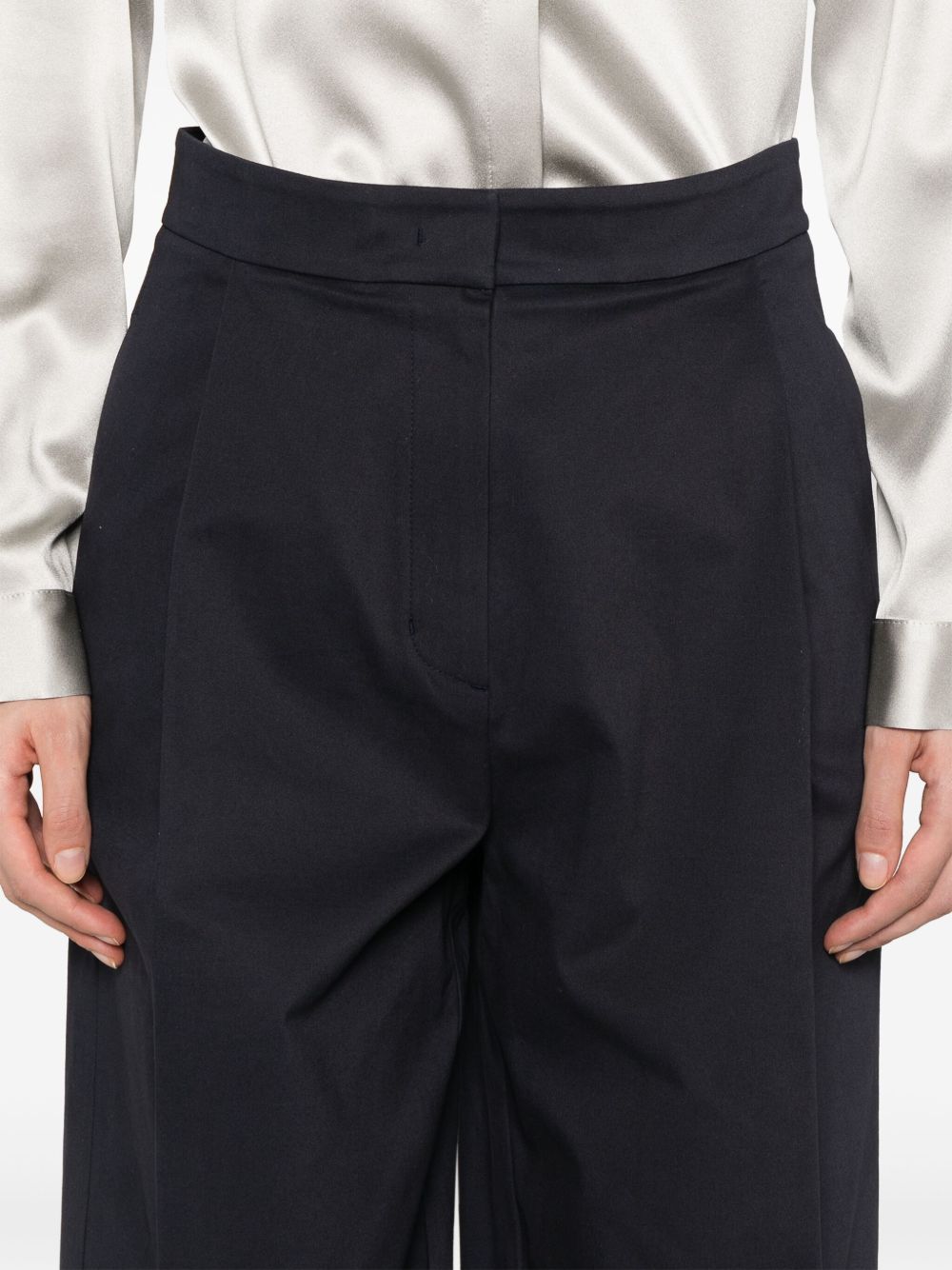Emporio Armani Emporio Armani Cotton Wide Leg Trousers