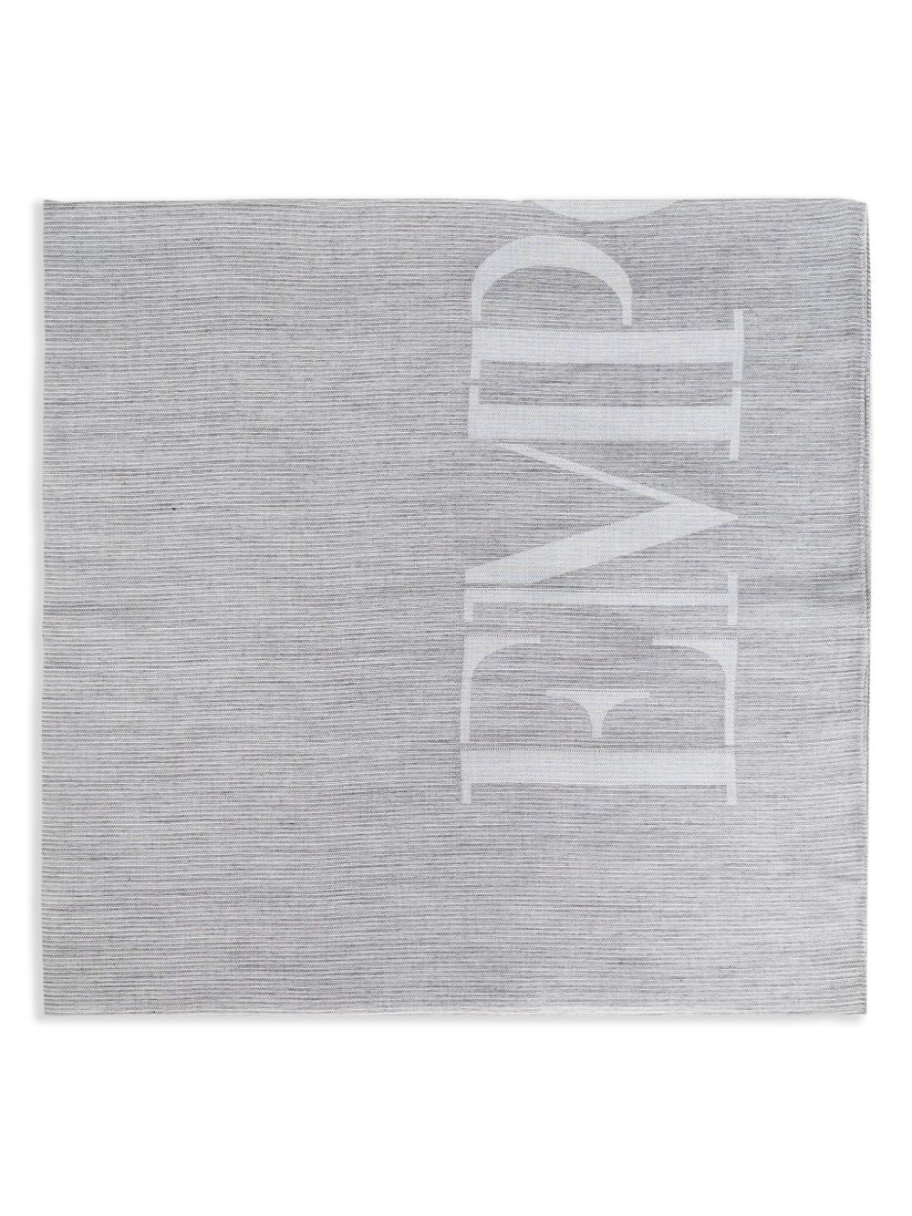 Emporio Armani Emporio Armani Logo cotton blend scarf
