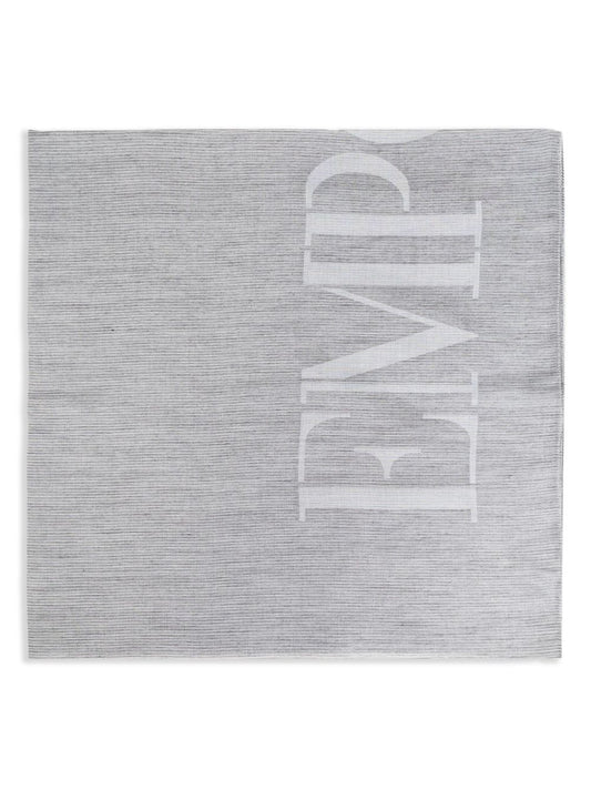 Emporio Armani Emporio Armani Logo cotton blend scarf