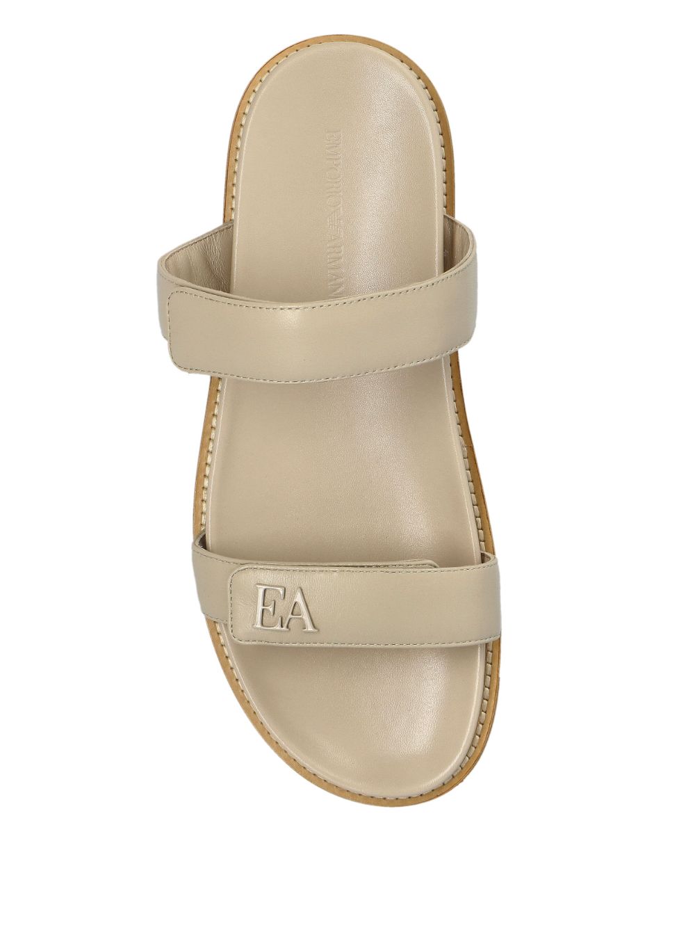 EMPORIO ARMANI EXCLUSIVE EMPORIO ARMANI EXCLUSIVE Emporio Armani Leather Slide Sandals