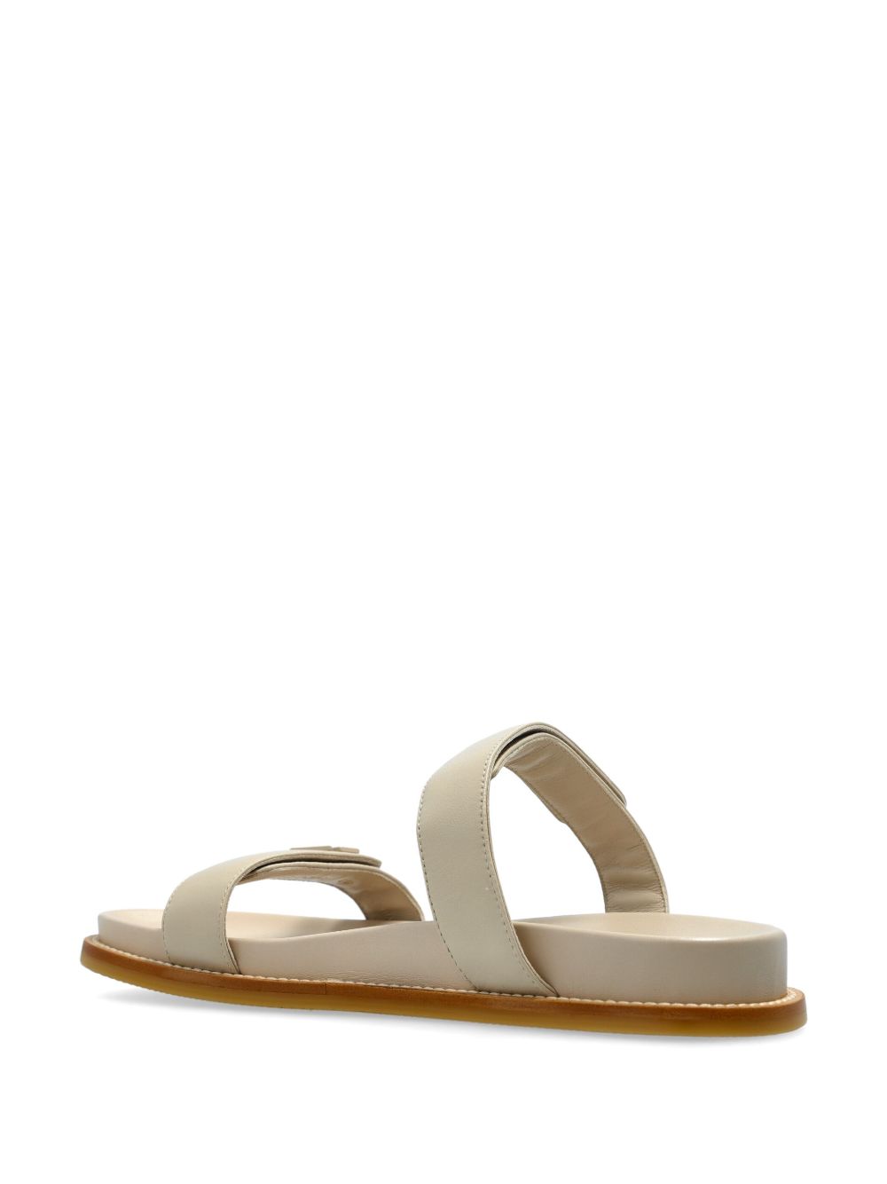 EMPORIO ARMANI EXCLUSIVE EMPORIO ARMANI EXCLUSIVE Emporio Armani Leather Slide Sandals