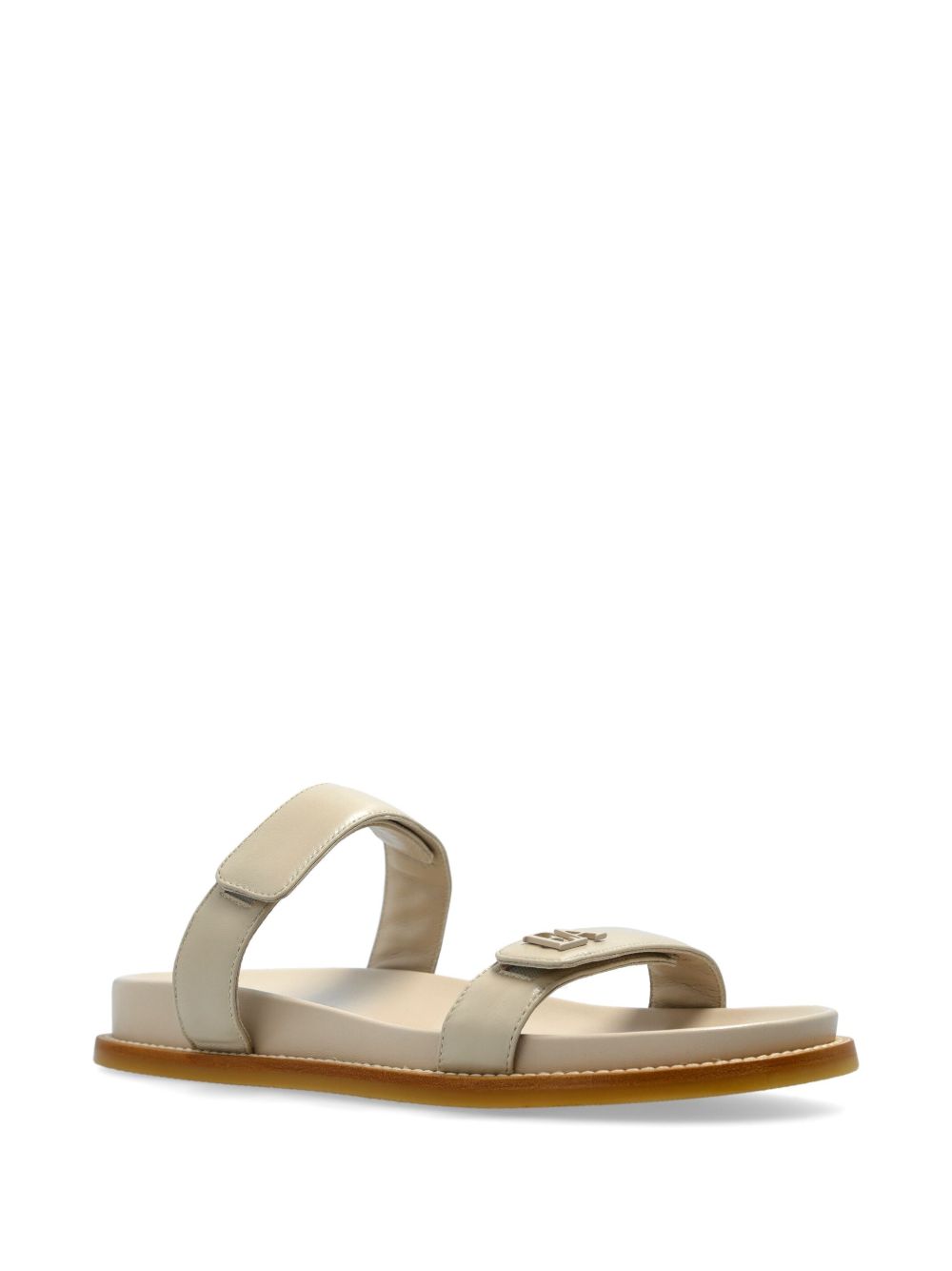 EMPORIO ARMANI EXCLUSIVE EMPORIO ARMANI EXCLUSIVE Emporio Armani Leather Slide Sandals