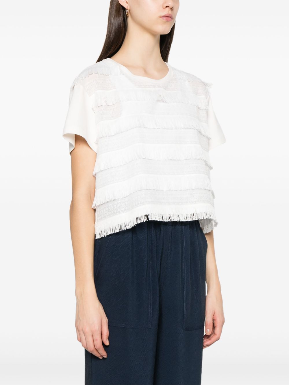 Emporio Armani Emporio Armani T-shirt with fringes